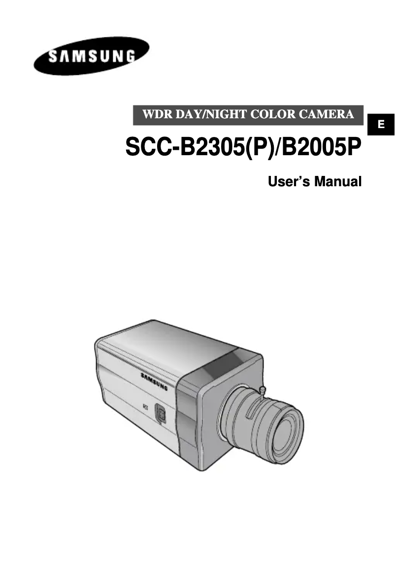 Image de la première page du manuel de l'appareil SCC-B2305