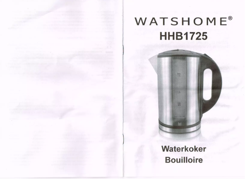 Page n°1 - Manuel utilisateur Watshome HHB1725