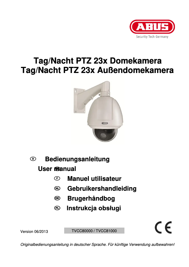 Página 1 del manual Manual de usuario Abus TVCC81000