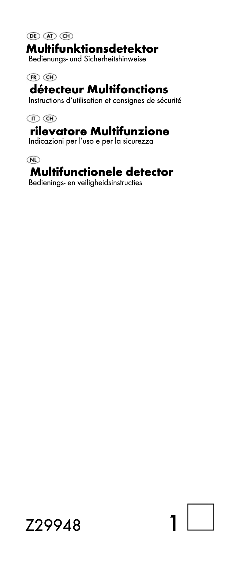 First page image of the manual for IAN 49893