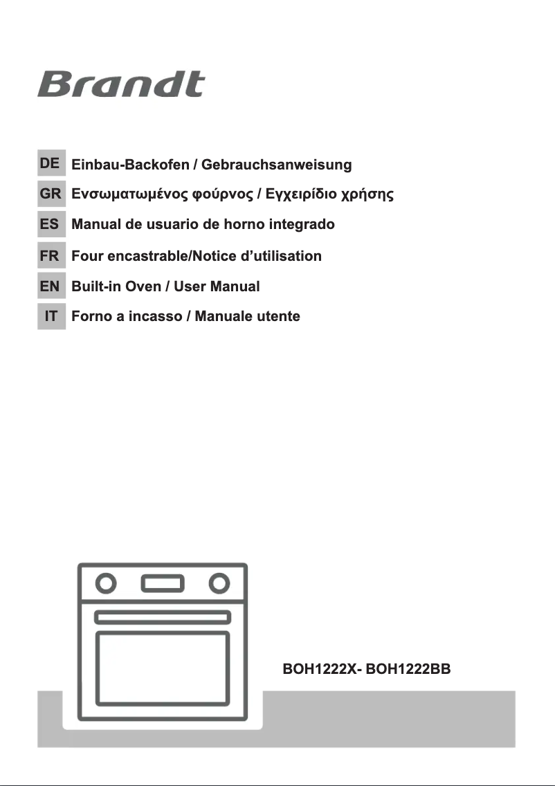 Image de la première page du manuel de l'appareil BOH1222X