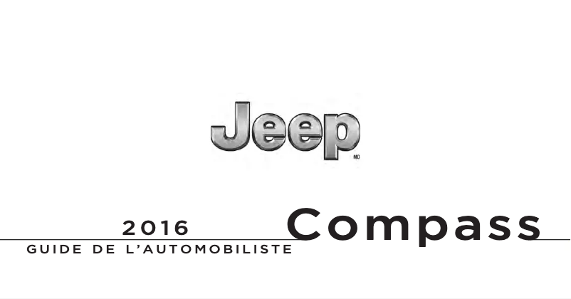 Page 1 de la notice Manuel utilisateur Jeep Compass (2016)