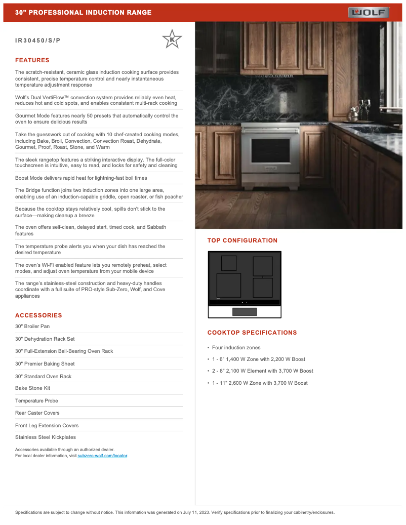 Page 1 de la notice Manuel utilisateur Wolf IR3045S