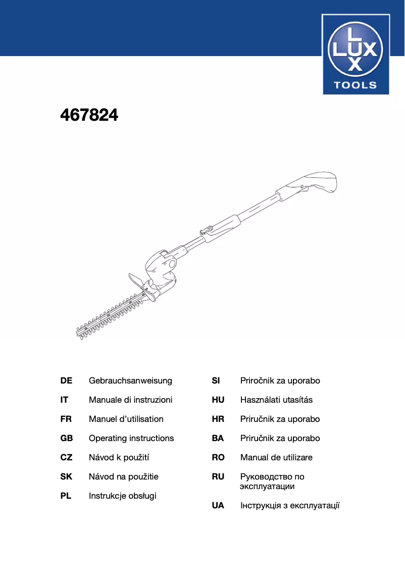 Page 1 de la notice Manuel utilisateur Lux AHS 14