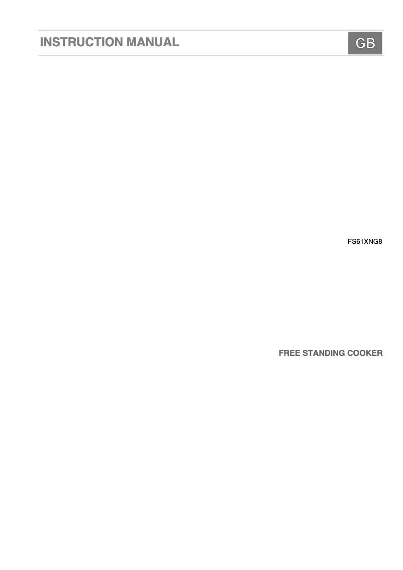 Image de la première page du manuel de l'appareil FS61X