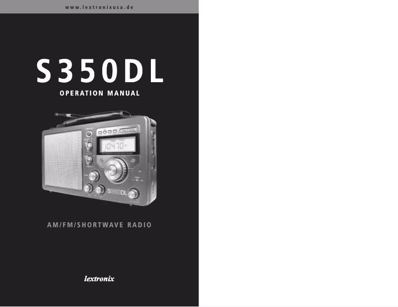 Page 1 de la notice Manuel utilisateur Eton S350