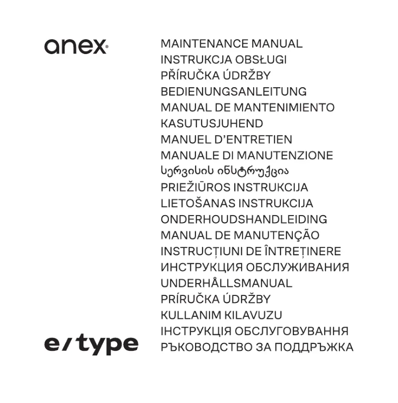 Page 1 de la notice Manuel utilisateur Anex e/type