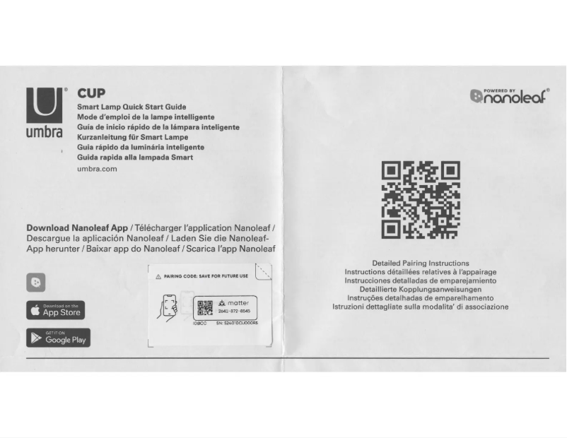 Page n°1 - Manuel utilisateur Nanoleaf Umbra Cup