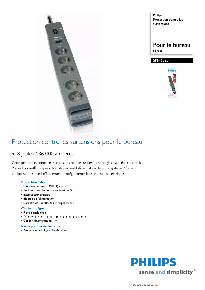 Image de la première page du manuel de l'appareil SPN6520