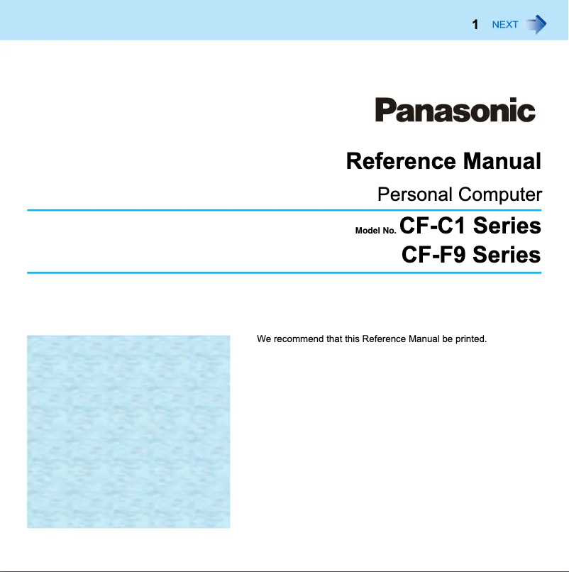 Page 1 de la notice Manuel utilisateur Panasonic Toughbook C1