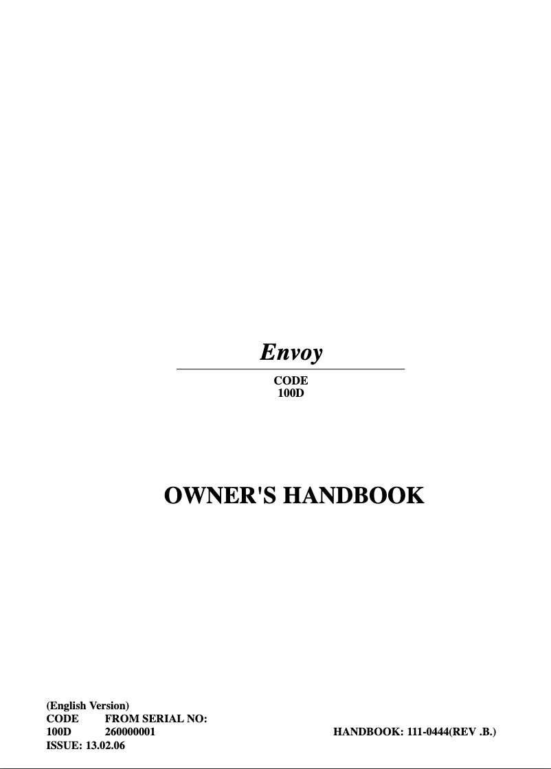 Image de la première page du manuel de l'appareil Envoy 36