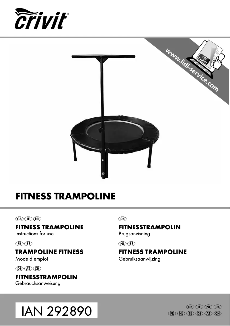 Page 1 de la notice Manuel utilisateur Crivit IAN 280580