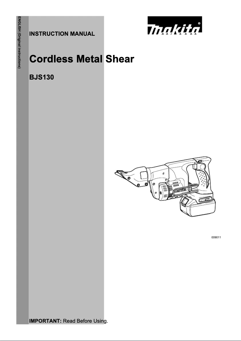 Page 1 de la notice Manuel utilisateur Makita DJS130Z