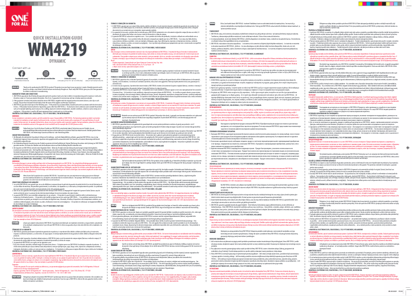Page 1 de la notice Manuel utilisateur One for all WM 4219