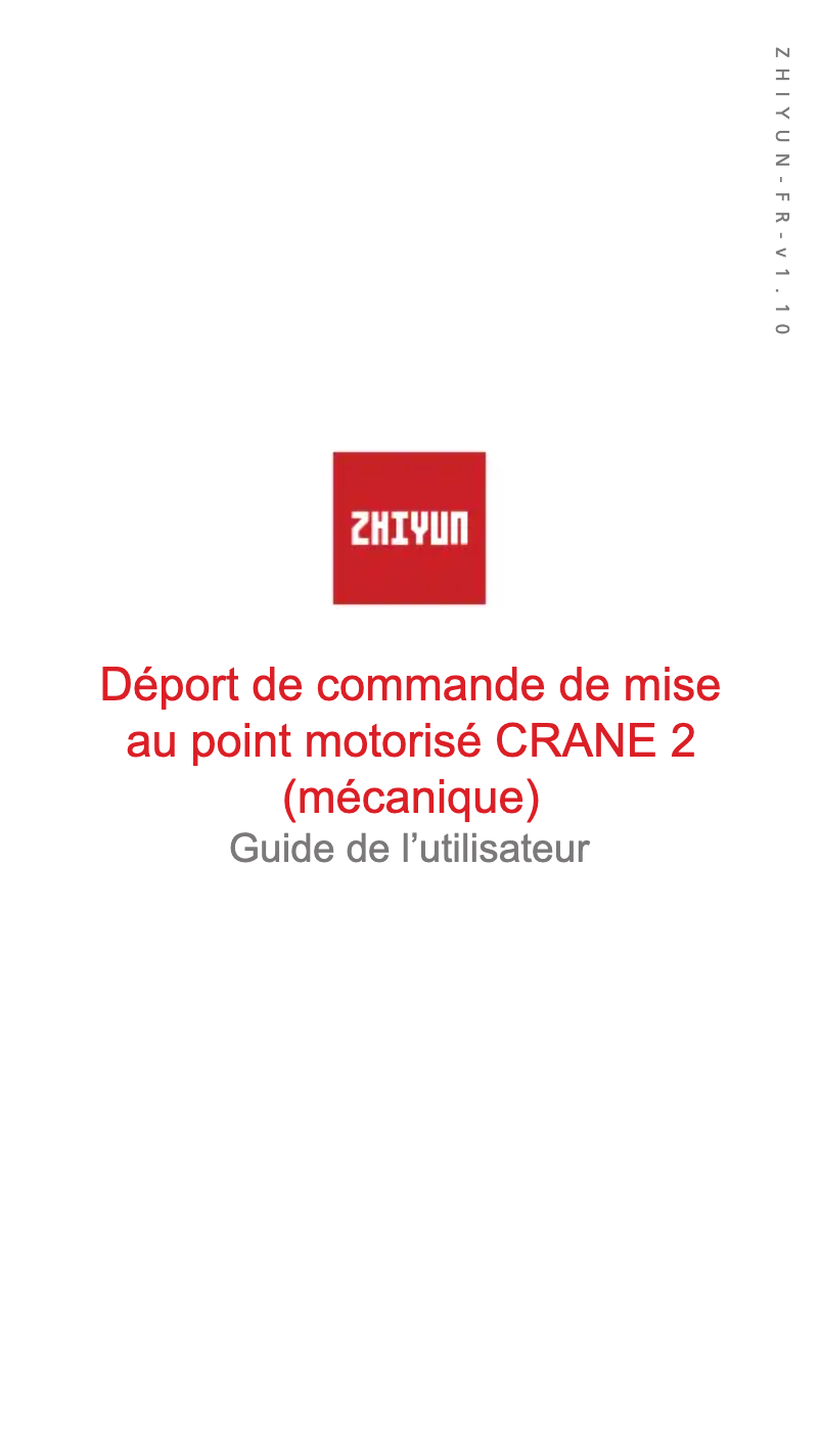 Image de la première page du manuel de l'appareil Crane 2