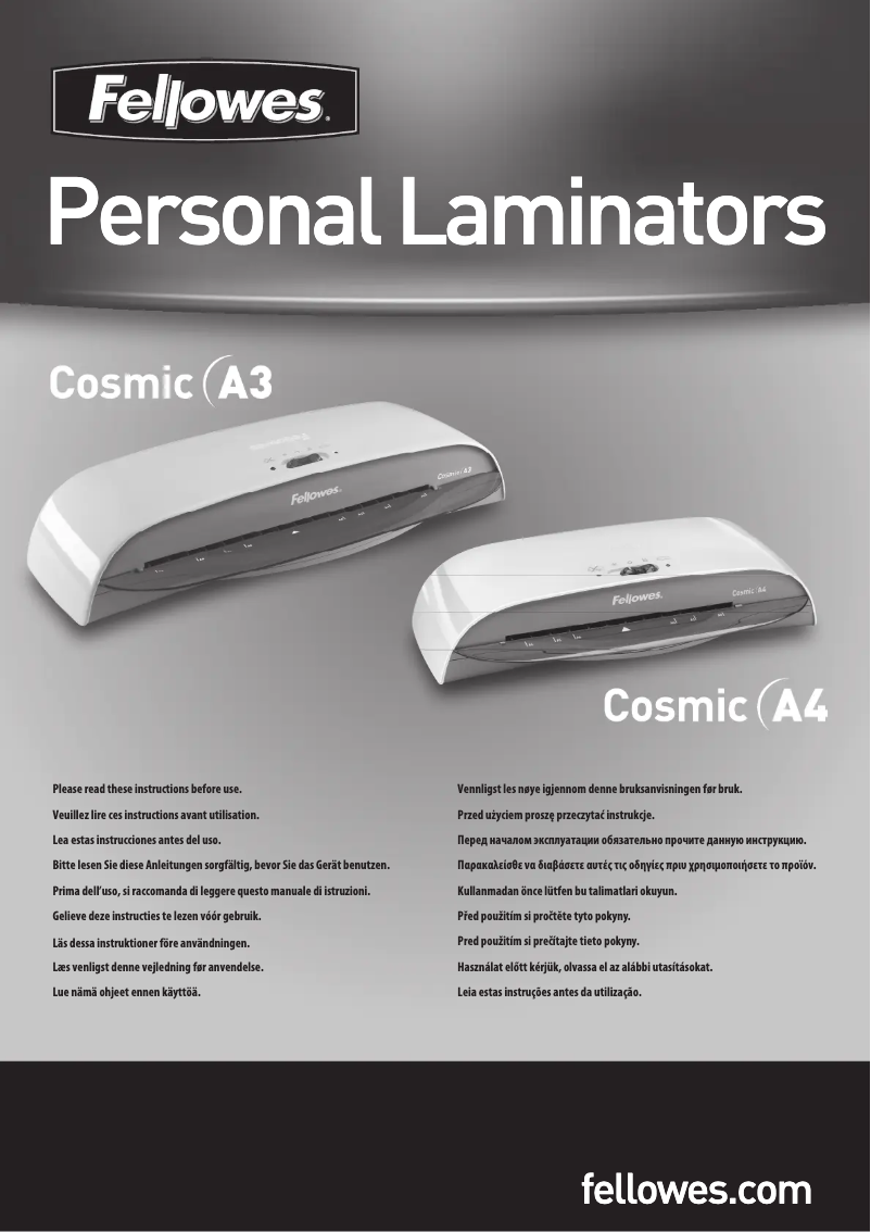 Page 1 de la notice Manuel utilisateur Fellowes Cosmic