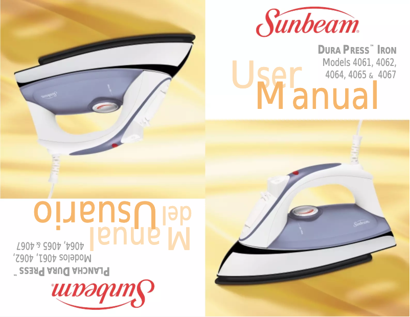 Page 1 de la notice Manuel utilisateur Sunbeam Dura Press 4067