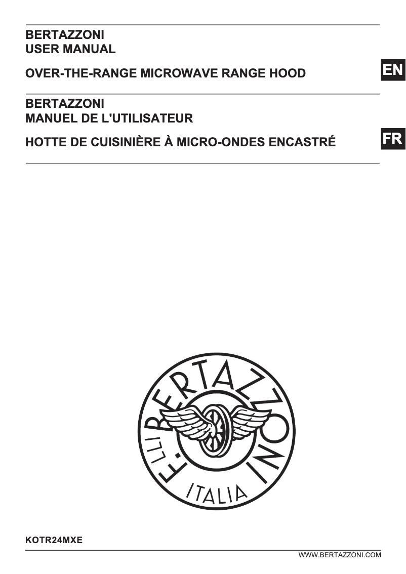 Page 1 de la notice Manuel utilisateur Bertazzoni KOTR24MXE