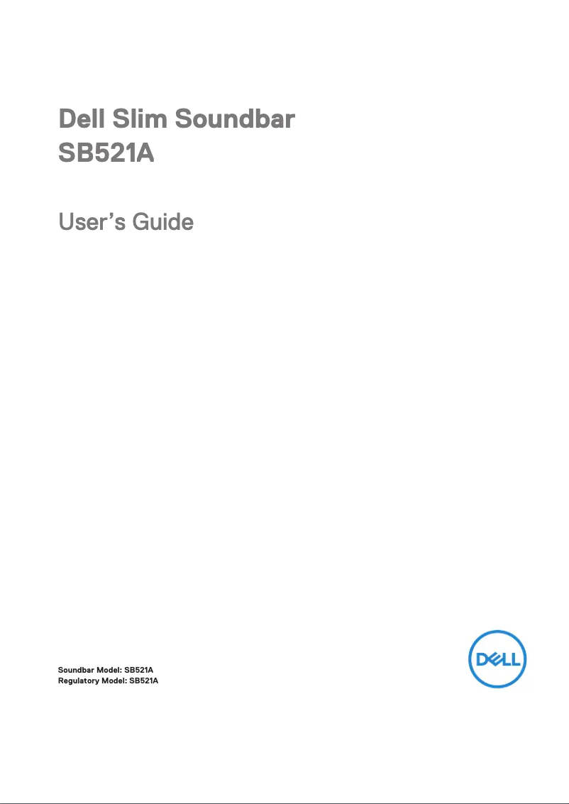 Image de la première page du manuel de l'appareil SB521A