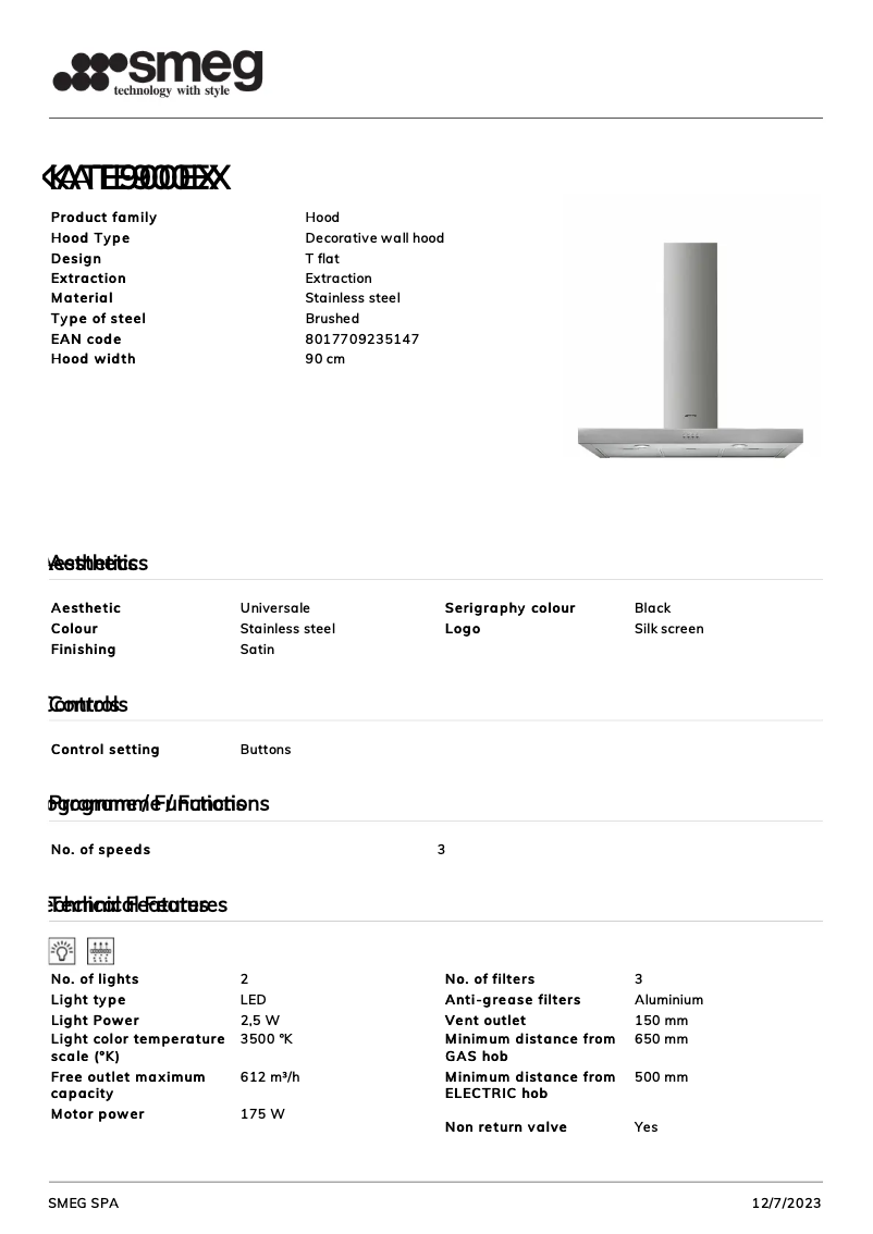 Image de la première page du manuel de l'appareil KATE900EX