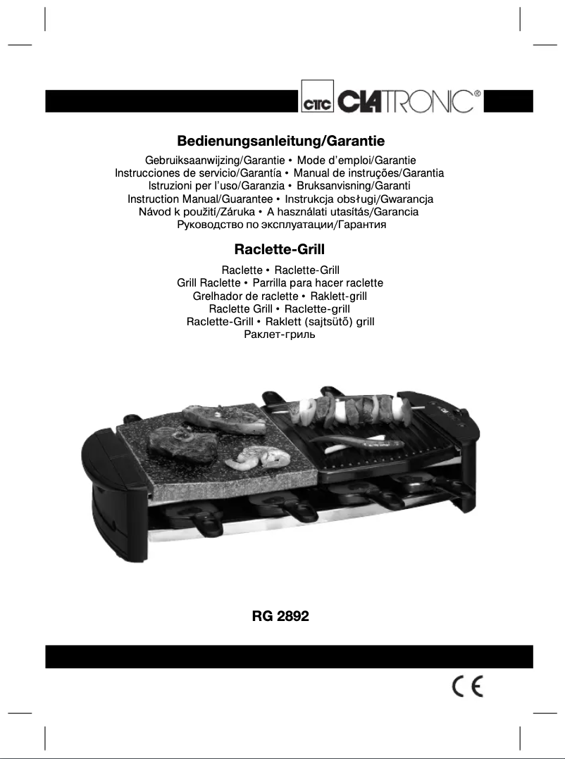 Image de la première page du manuel de l'appareil RG 2892