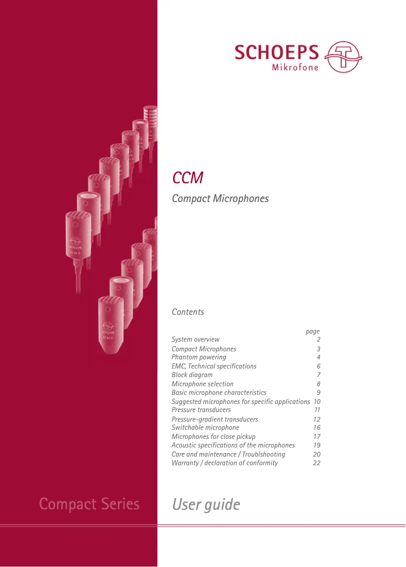 Image de la première page du manuel de l'appareil CCM 2H