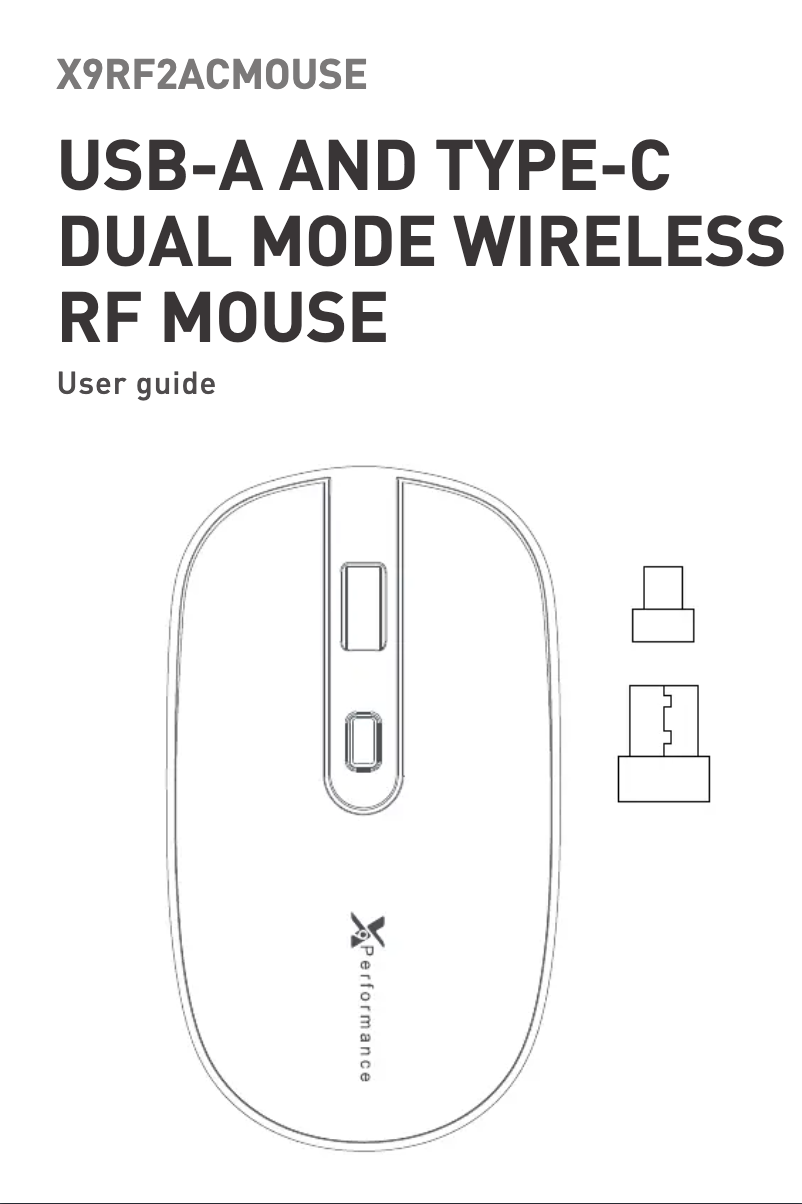 Image de la première page du manuel de l'appareil X9RF2ACMOUSE