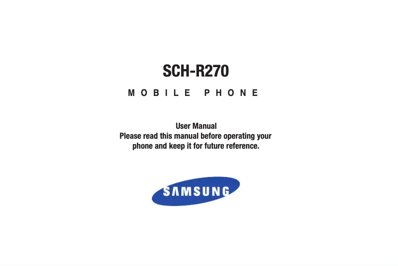 Page 1 de la notice Manuel utilisateur Samsung Chrono 2