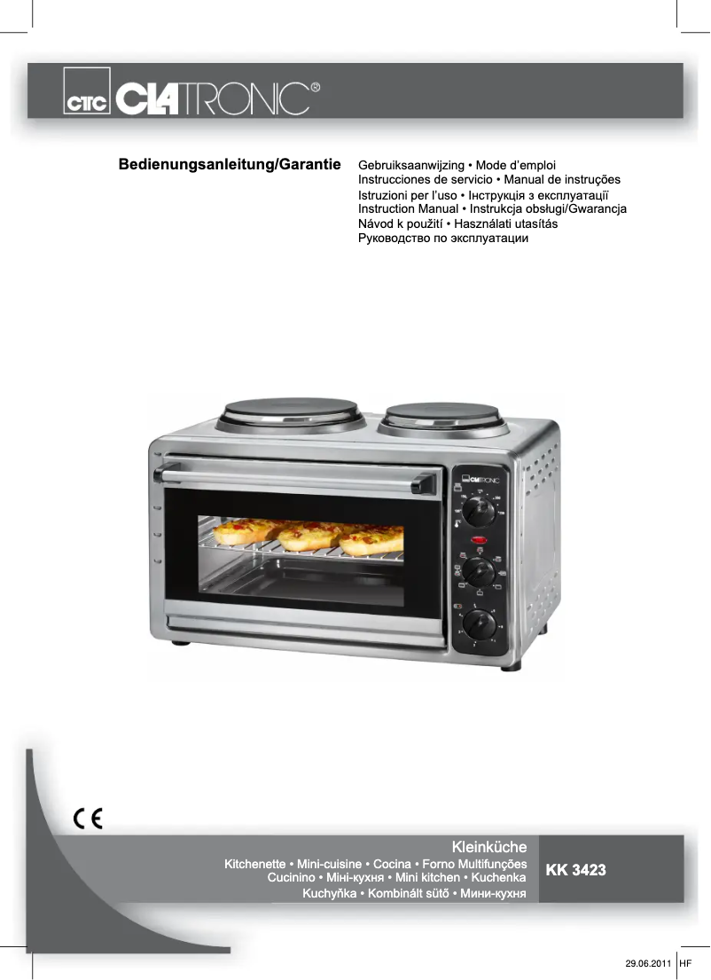 Imagen de la primera página del manual del dispositivo KK 3423