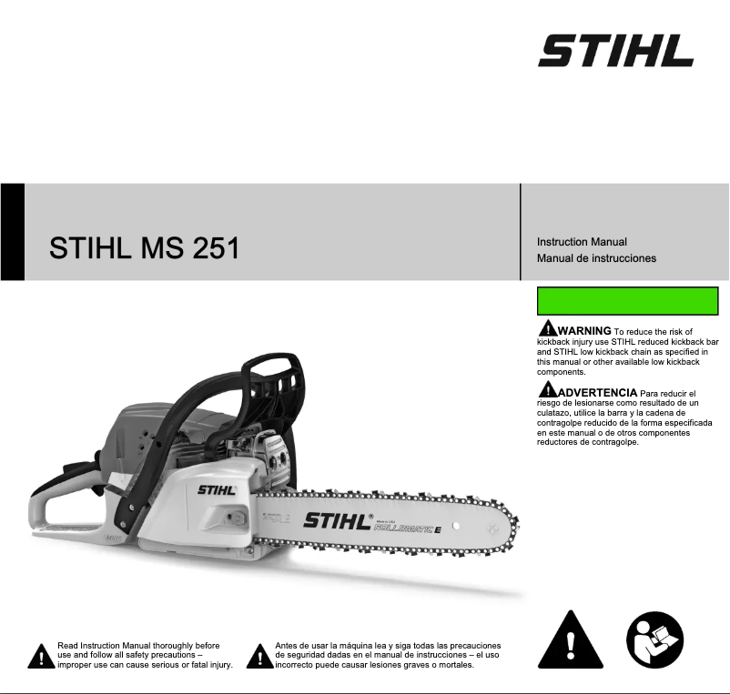 Page n°1 - Manuel utilisateur Stihl MS 251