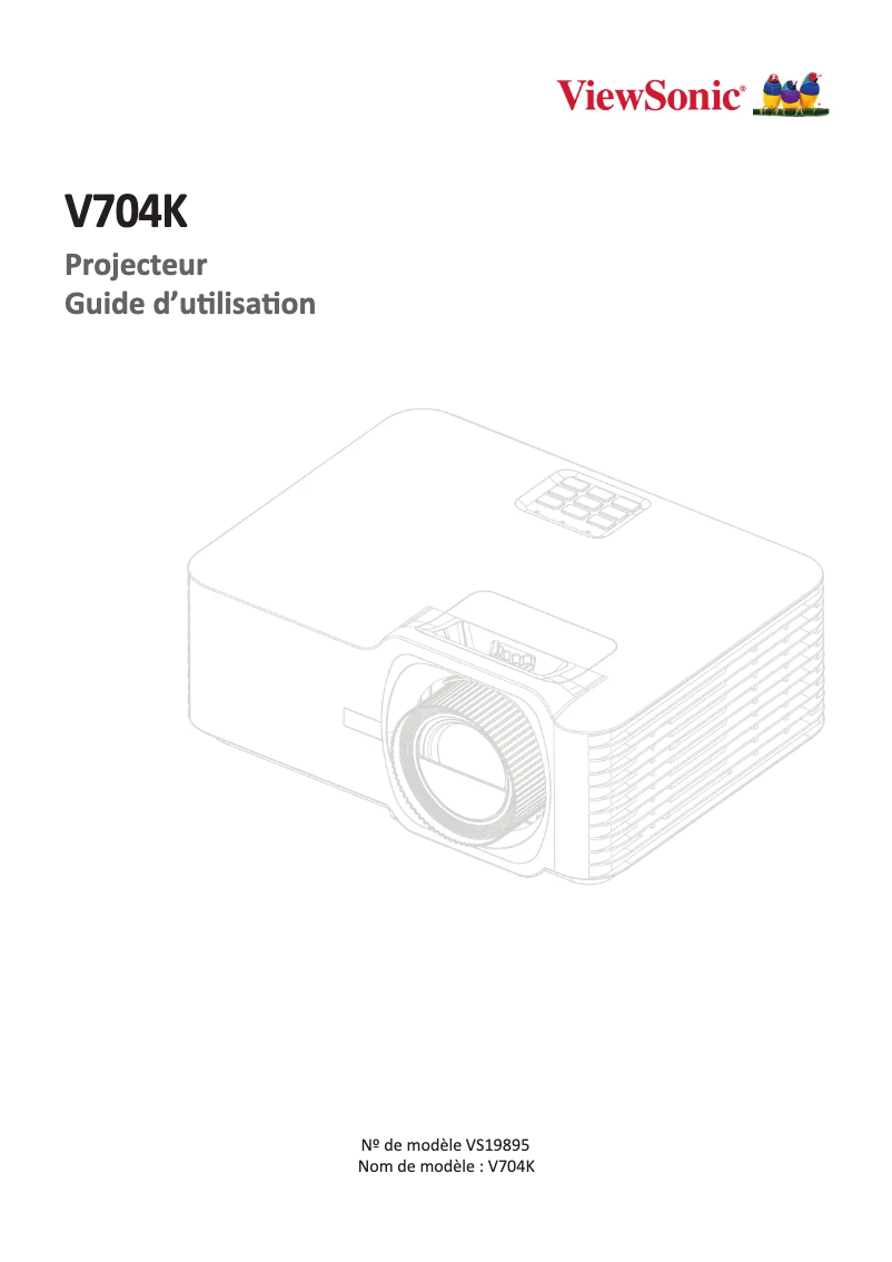 Image de la première page du manuel de l'appareil V704K
