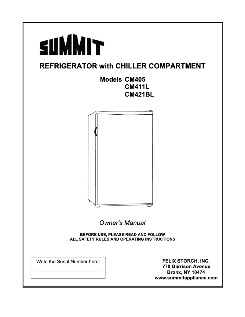 Image de la première page du manuel de l'appareil CM421BL