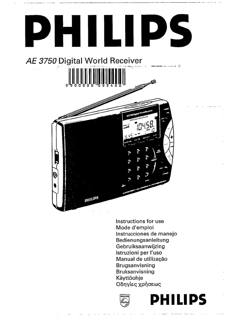 Page n°1 - Manuel utilisateur Philips AE3750