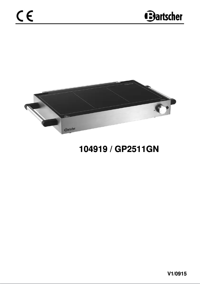 Page n°1 - Manuel utilisateur Bartscher GP2511GN