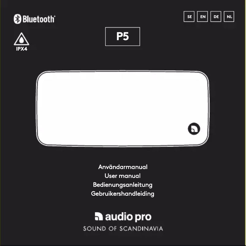 Page 1 de la notice Manuel utilisateur Audio Pro P5