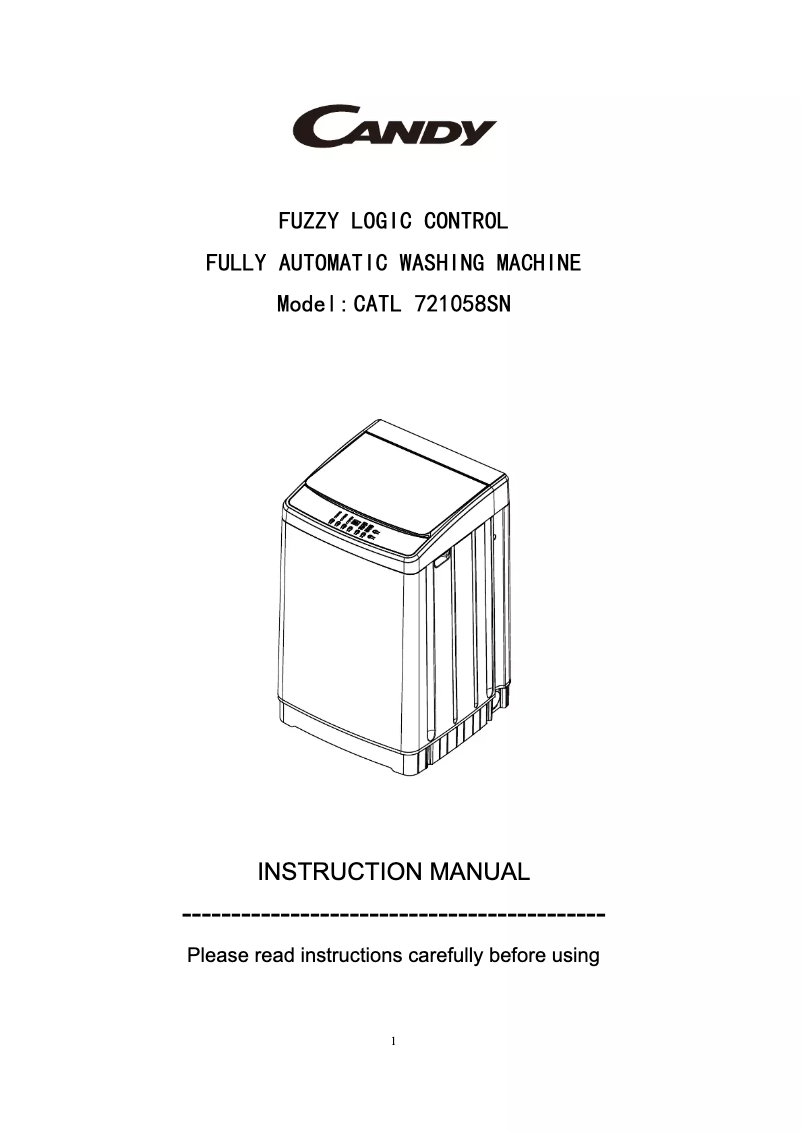Page 1 de la notice Manuel utilisateur Candy CATL 721058SN