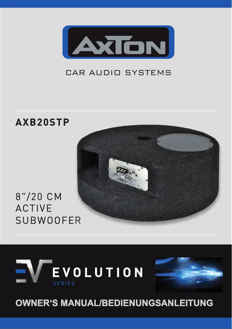 Página 1 del manual Manual de usuario Axton AXB20STP