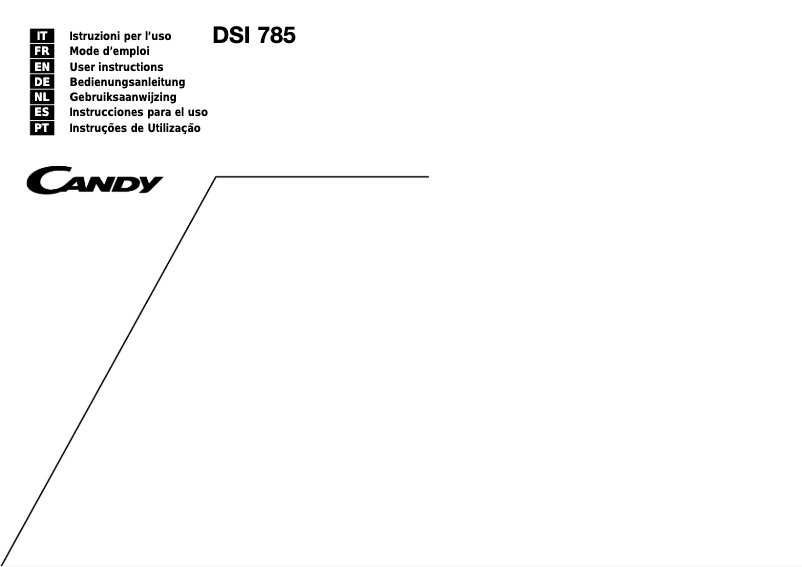 Page n°1 - Manuel utilisateur Candy DSI 785 x