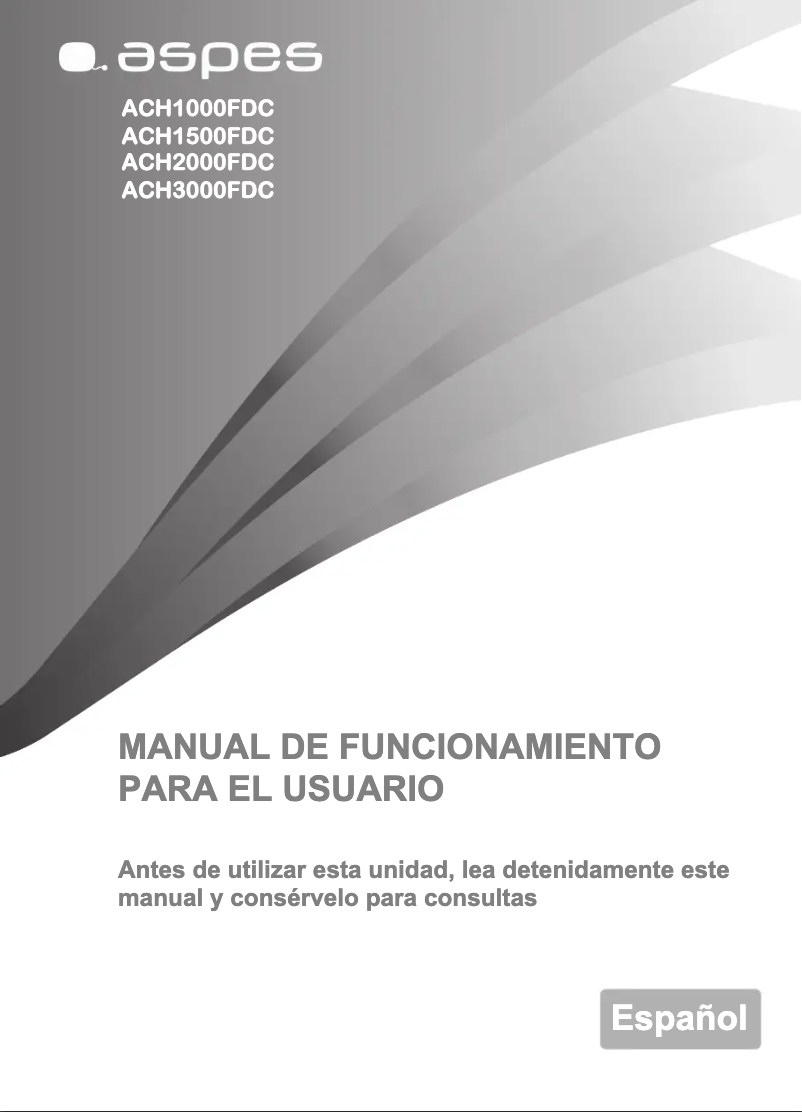 Image de la première page du manuel de l'appareil ACH2000FDC