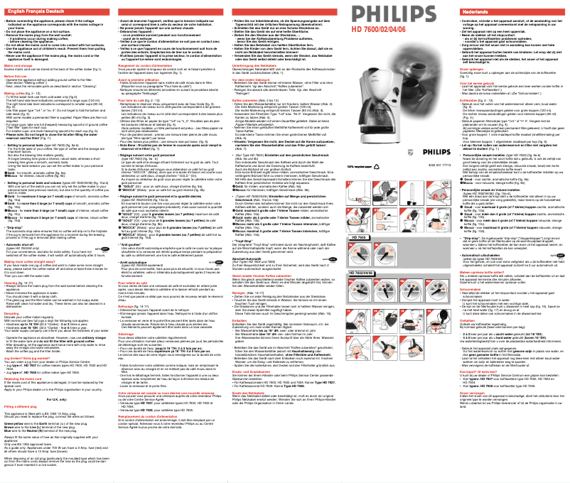 Página 1 del manual Manual de usuario Philips Cafe Delice HD7604