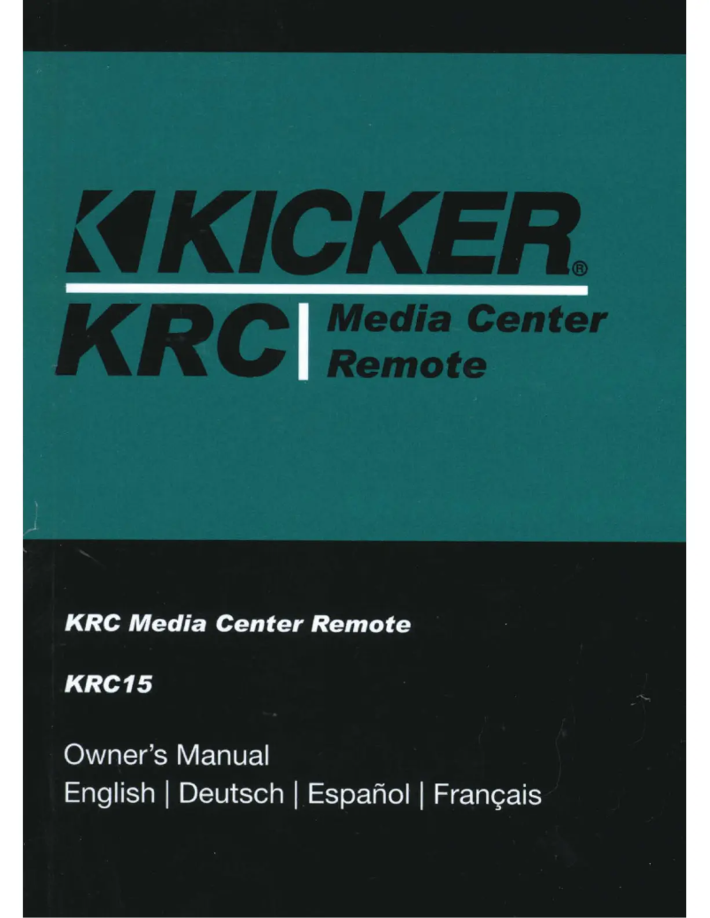 Page 1 de la notice Manuel utilisateur Kicker KRC15