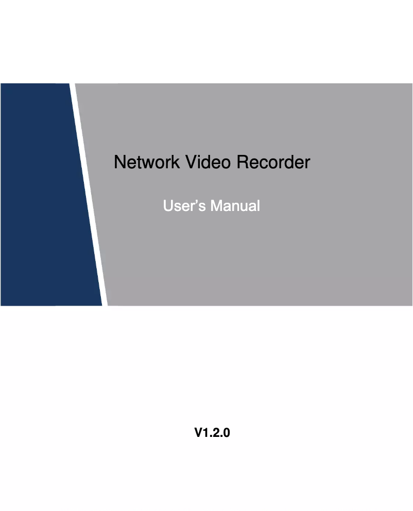 Page n°1 - Manuel utilisateur Dahua Technology NVR1B08HS-8P
