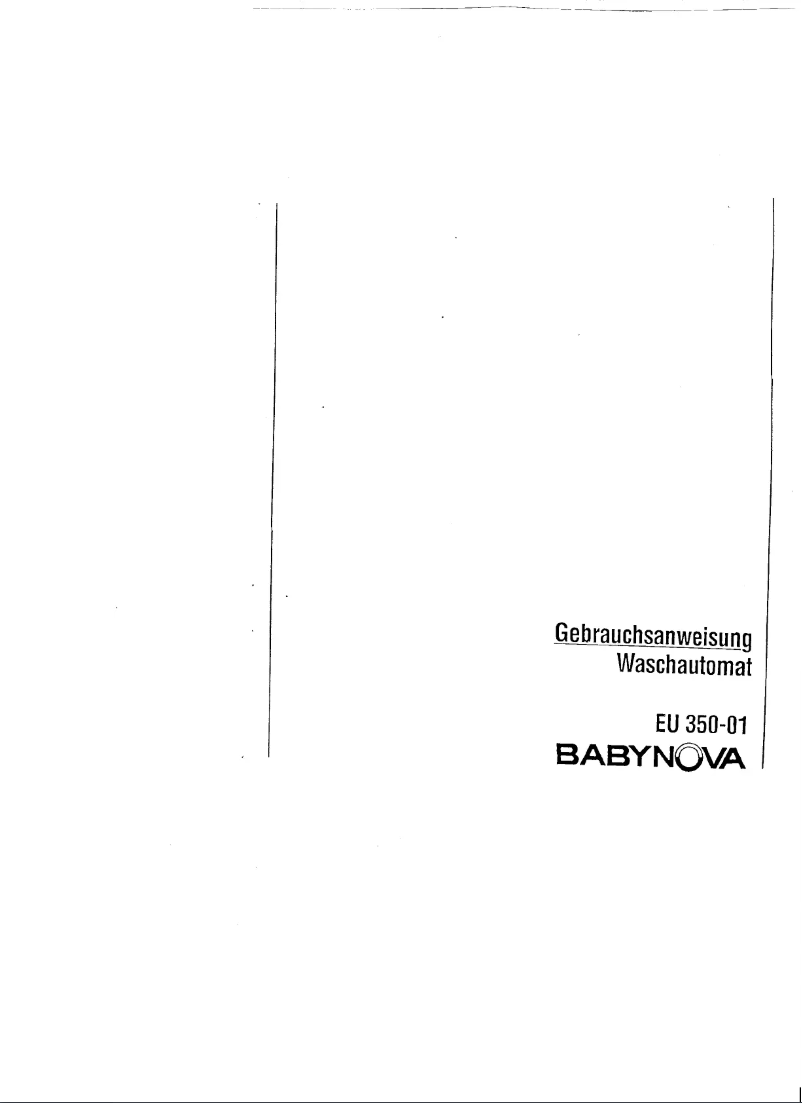 Page n°1 - Manuel utilisateur Eudora Babynova EU 350