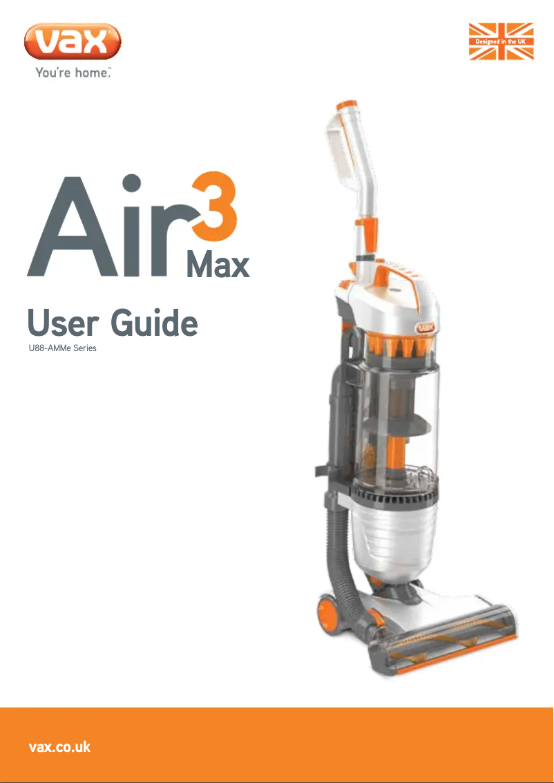 Page n°1 - Manuel utilisateur Vax Air3 Max Total Home