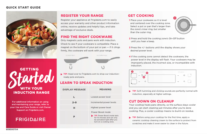 Image de la première page du manuel de l'appareil FFIF3054TS