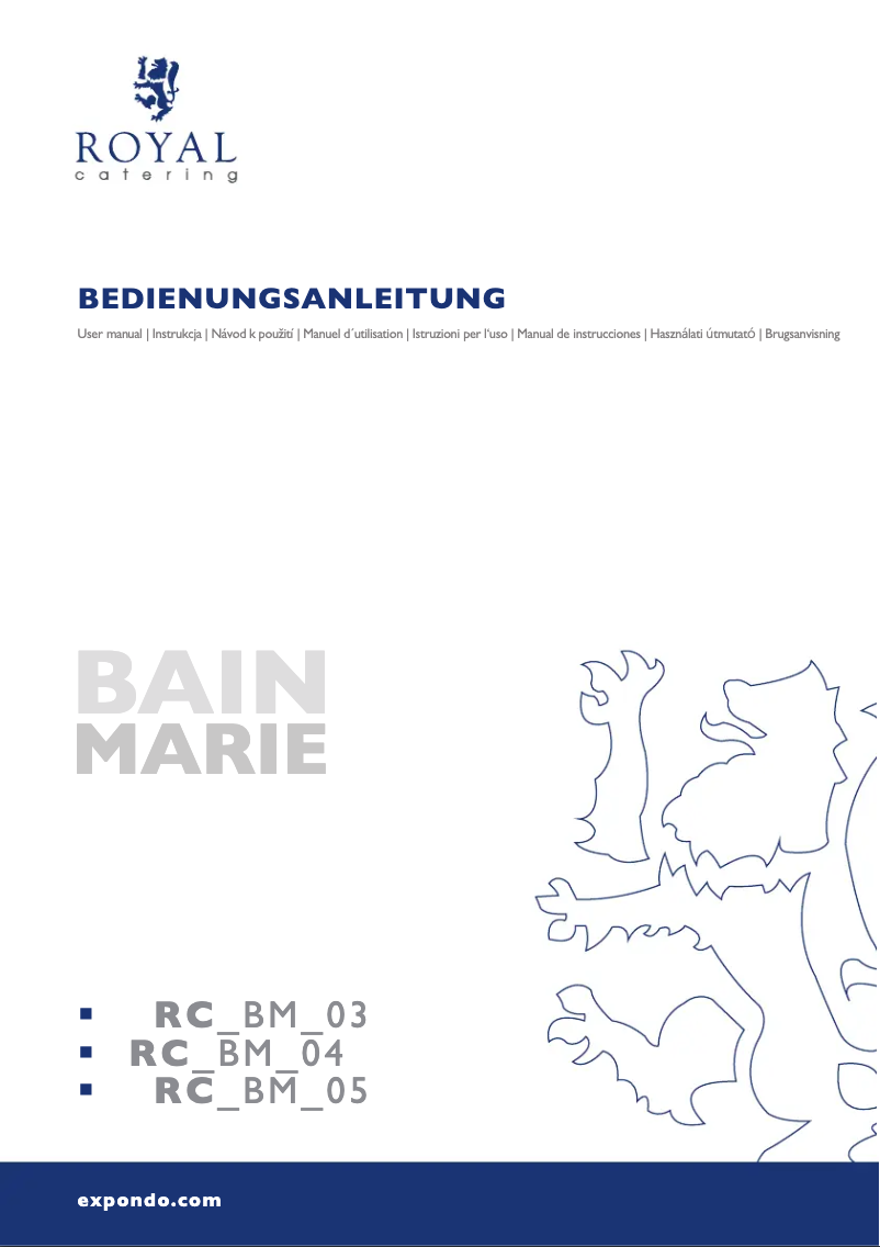 Page 1 de la notice Manuel utilisateur Royal Catering RC_BM_04