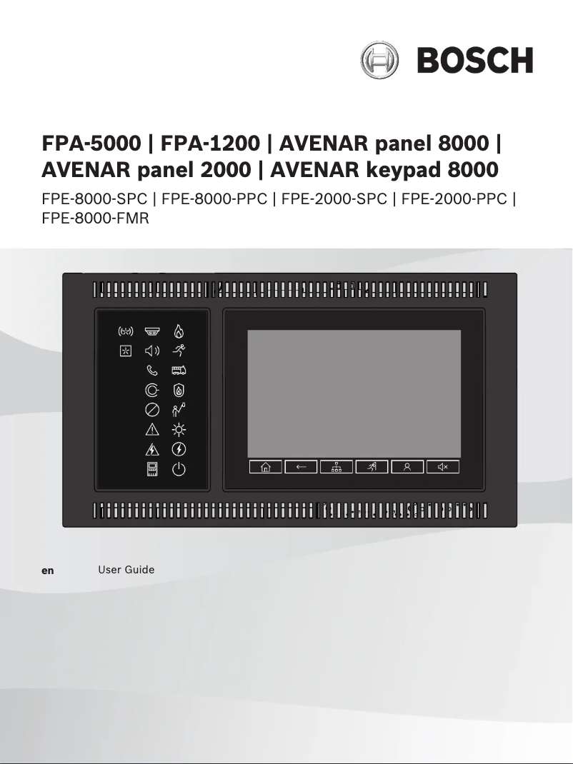 Page 1 de la notice Manuel utilisateur Bosch FPA-2000-SFM