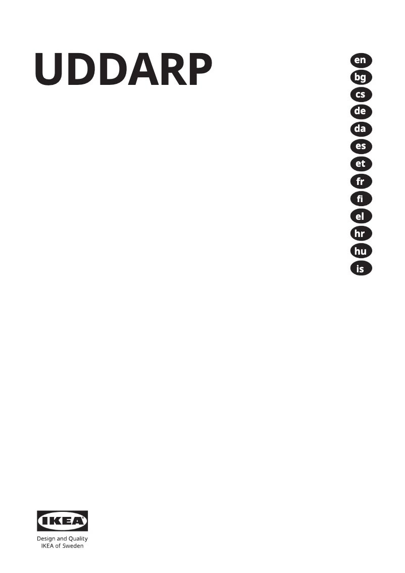 Page 1 de la notice Manuel utilisateur Ikea UDDARP 405.279.86