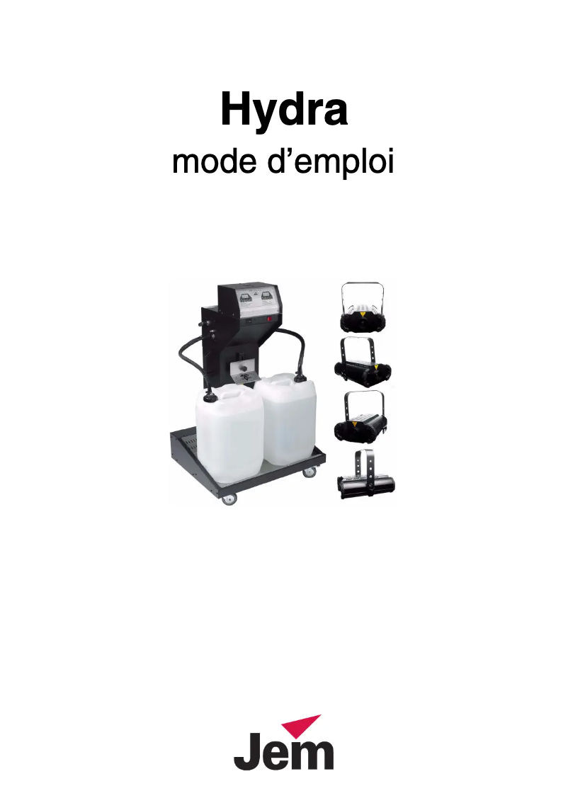 Image de la première page du manuel de l'appareil JEM Hydra