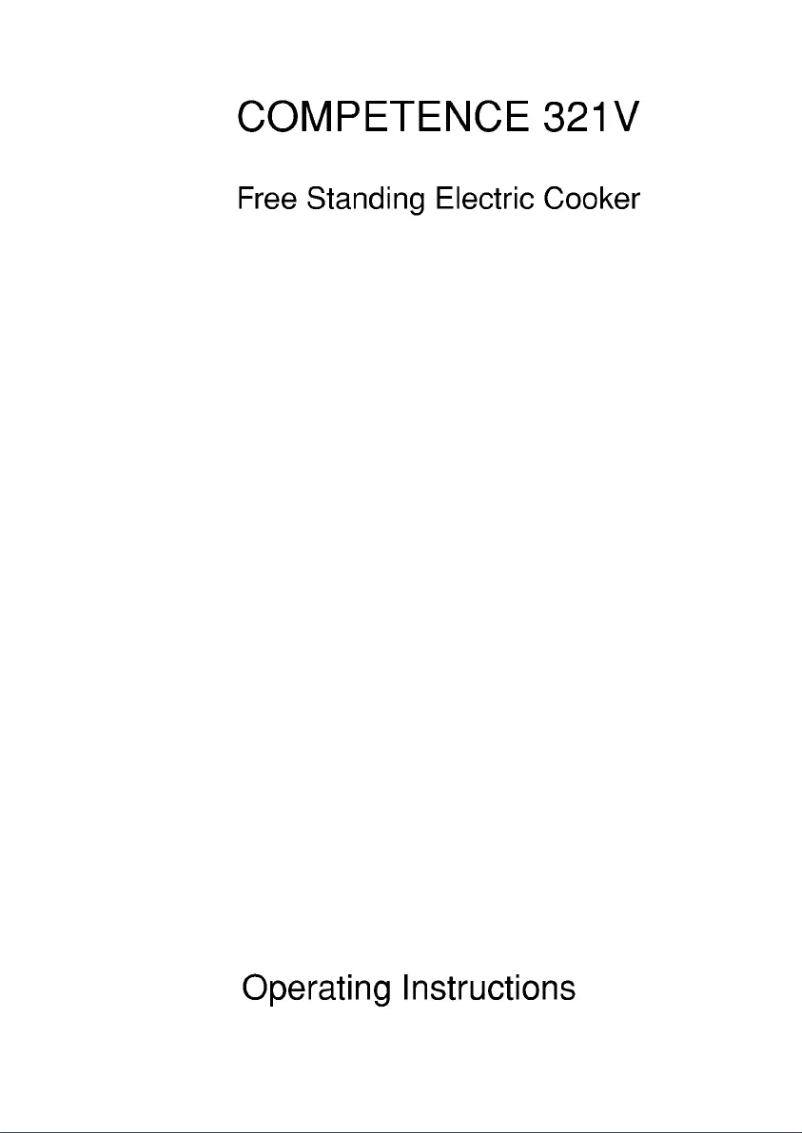 Page 1 de la notice Manuel utilisateur AEG Competence 321 V D